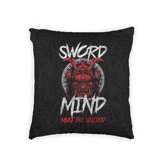 Fighter Martial Arts Manga Katana Woven Pillows