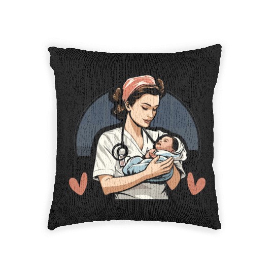 Registered Nurse Medical Medicine Neonatal Nurse Woven Pillows