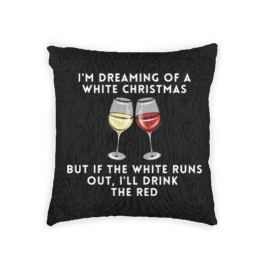 Dreaming of a white christmas - or maybe red Woven Pillows