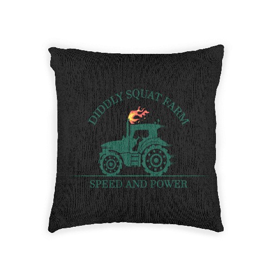Diddly Squat Farm Green Gift For Fans Woven Pillows