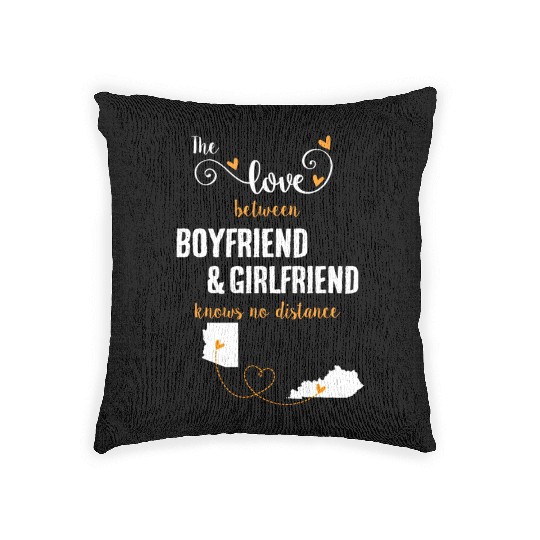 Love Between BF And GF Arizonna To Kentucky Gift Woven Pillows