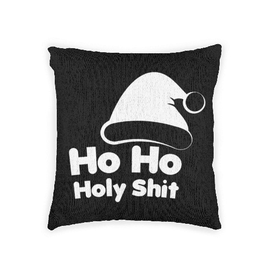 Ho Ho Ho Surprised Santa Woven Pillows