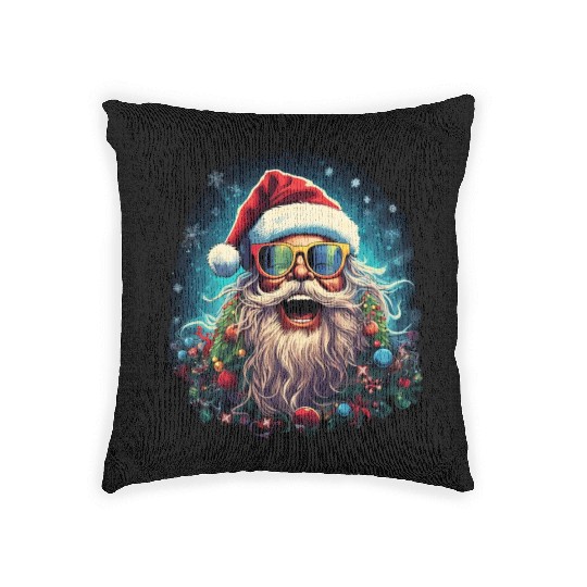Joyful Santa's LOL Celebration Woven Pillows