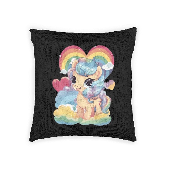 Forever Love Pony Woven Pillows