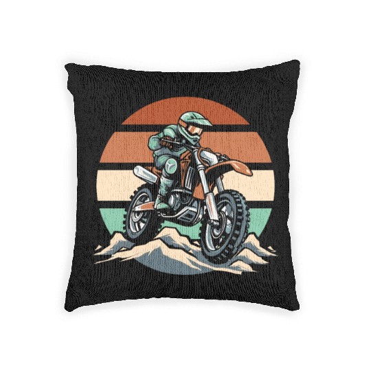Dirt Bike Mx Motocross Supermoto Woven Pillows
