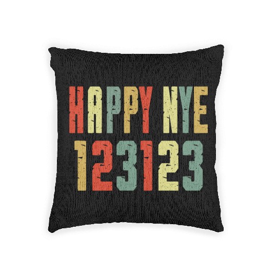 123123 Happy New Year 2024 NYE Woven Pillows