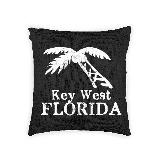 Key West Florida Palm Tree Souvenirs Gifts Woven Pillows