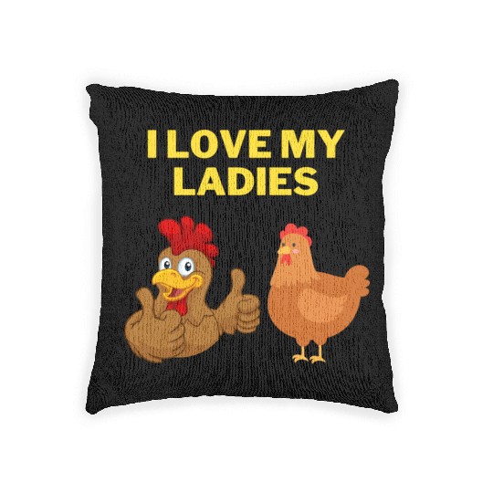 I love My Ladies Woven Pillows