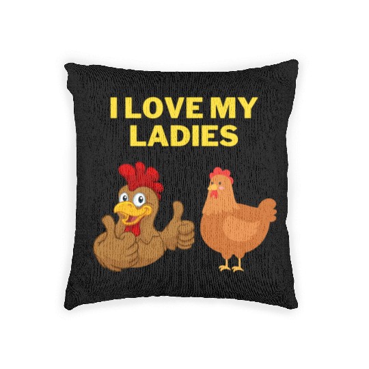 I love My Ladies Woven Pillows