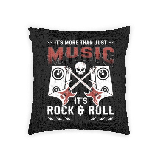 Rock Hard Rock Heavy Metal Rockabilly Woven Pillows