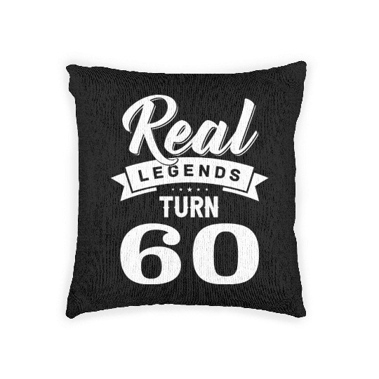 Real Legends Turn 60, 60th Birthday Woven Pillows