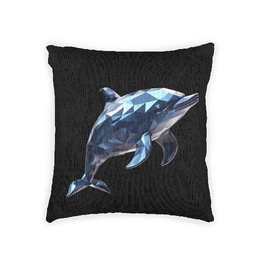 Geometric Style Dolphin Woven Pillows