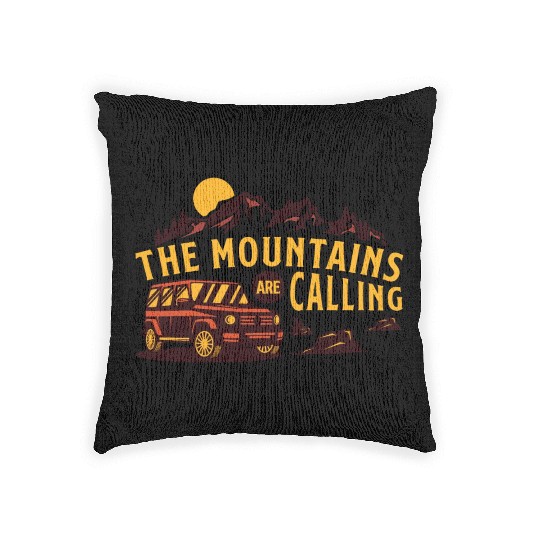The mountains are calling Woven Pillows