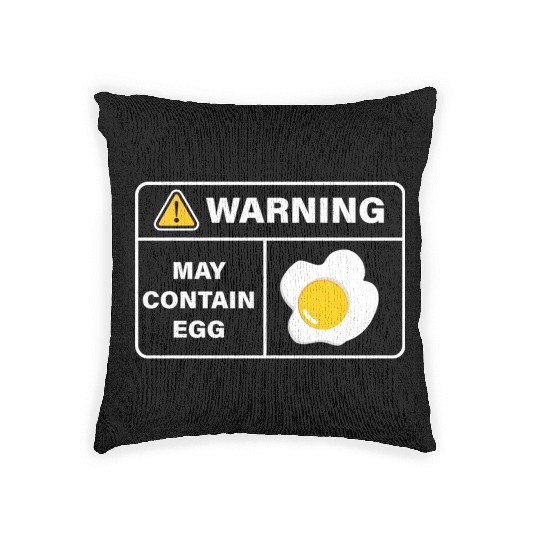 Fried Egg Lover Funny Foodie Woven Pillows
