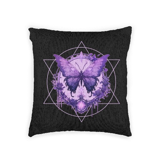Enchanted Butterfly Witchcraft Fairycore Ethereal Woven Pillows