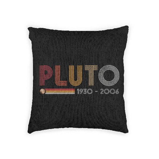 Pluto Never Forget Science and Astronomy Retro Woven Pillows