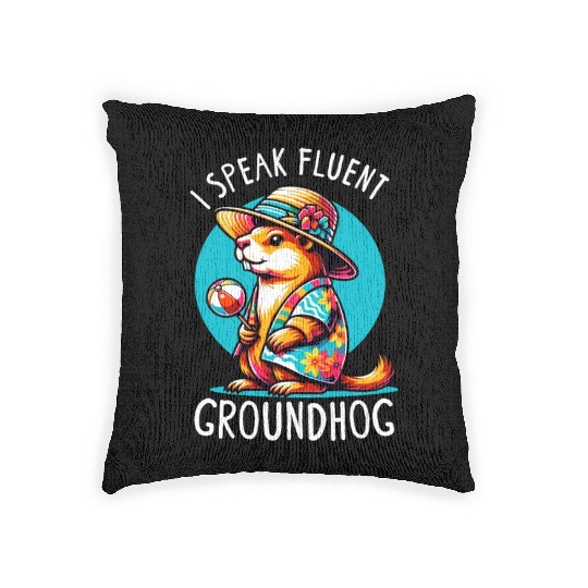 Groundhog Day 2024 Enthusiast February 2nd Woven Pillows