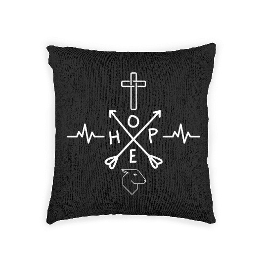 Heartbeat Hope Cross Lamb Christian Symbol Woven Pillows