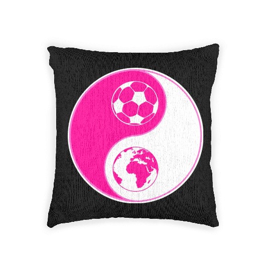 soulofsoccer joyful balance Woven Pillows