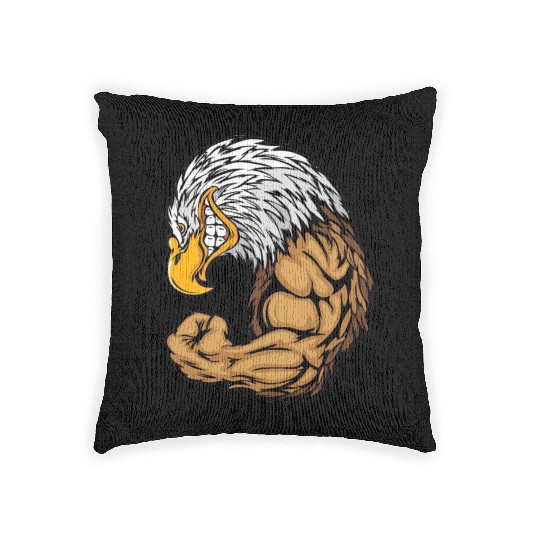 Strong eagle Woven Pillows