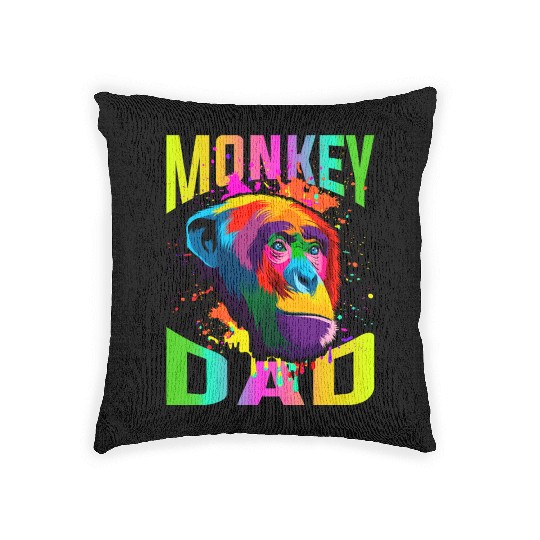 Monkey Dad Woven Pillows