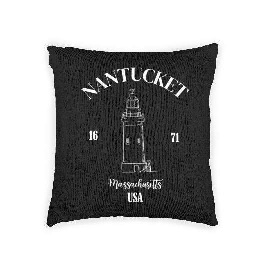 Nantucket Massachusetts Woven Pillows