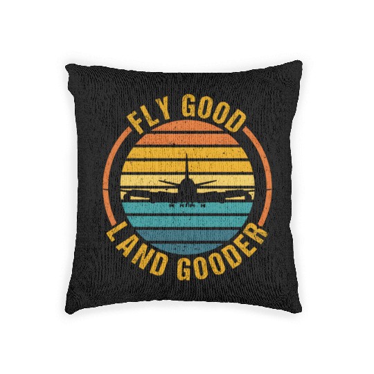 Fly Land Er Airline Pilot Private Pilot Student Woven Pillows