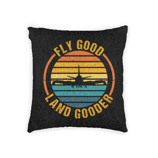 Fly Land Er Airline Pilot Private Pilot Student Woven Pillows