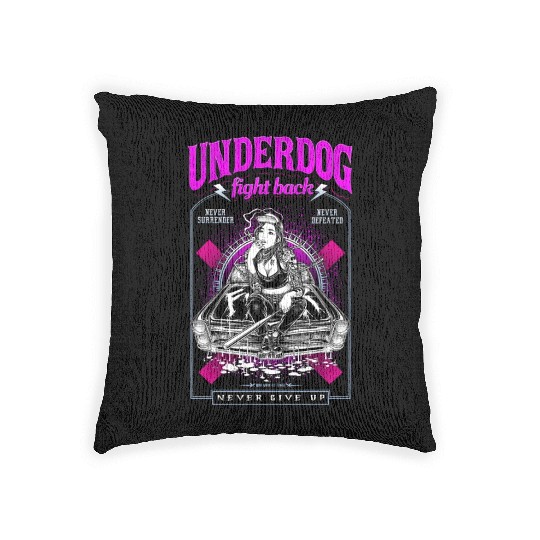 underdog fight back #1 Woven Pillows