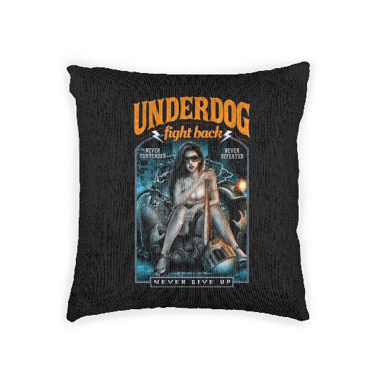 underdog fight back #2 Woven Pillows