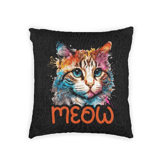 Meow Woven Pillows