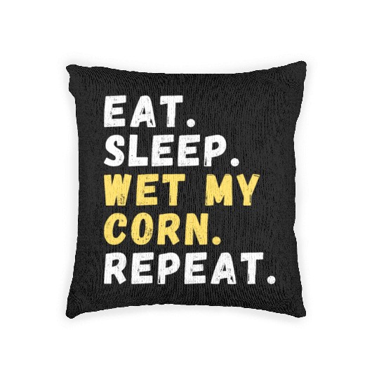 Maize Grower Home Gardening Cornfield Woven Pillows