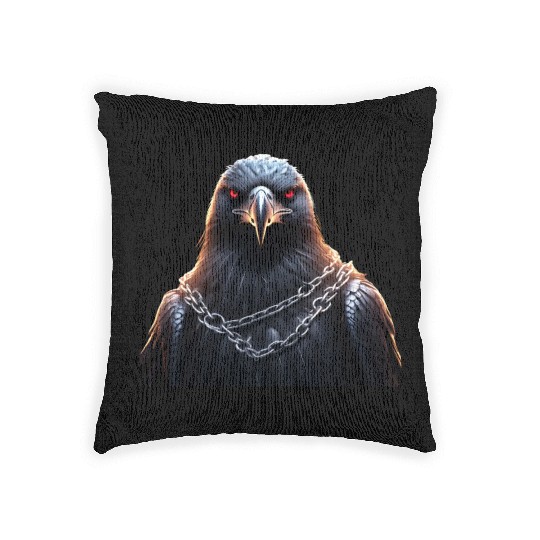 Eagle Caged Thunder: A Heavy Metal Eddie Woven Pillows