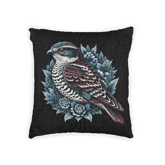 Sparrow Hawk Bird of Prey Woven Pillows for Avid Bird Lovers