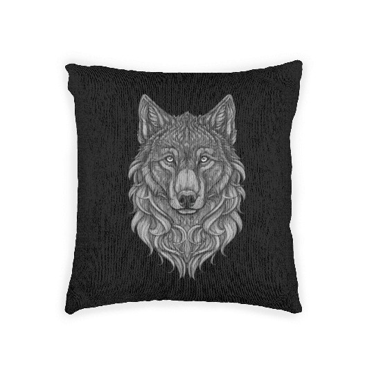 Masked Enigma: Fox Spirit Fantasy Woven Pillows