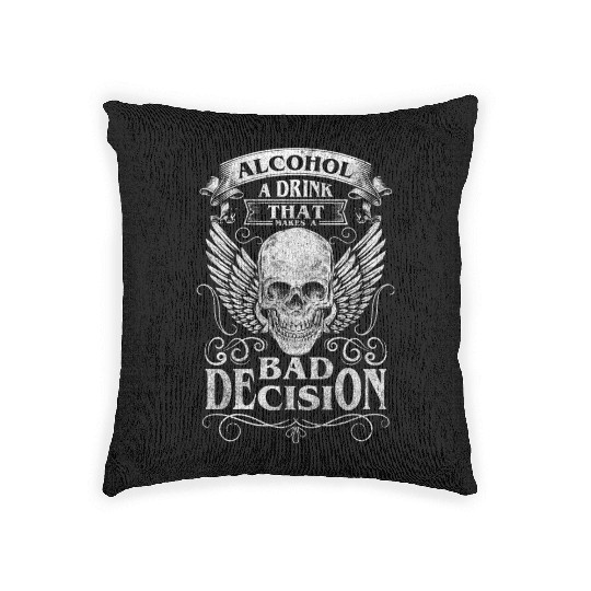 Non-Alcoholic Sanity Motivation Woven Pillows