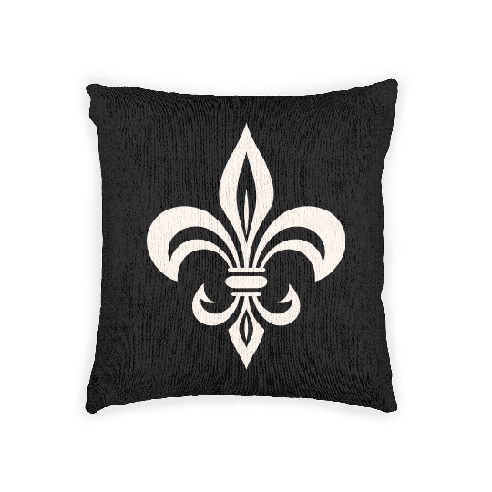 Simple French lily Logo Woven Pillows