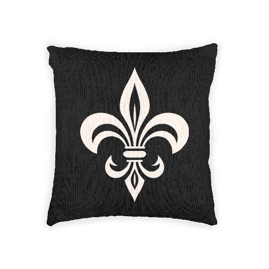 Simple French lily Logo Woven Pillows