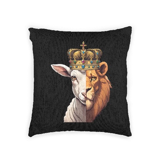 Lion, Lamb, King Woven Pillows