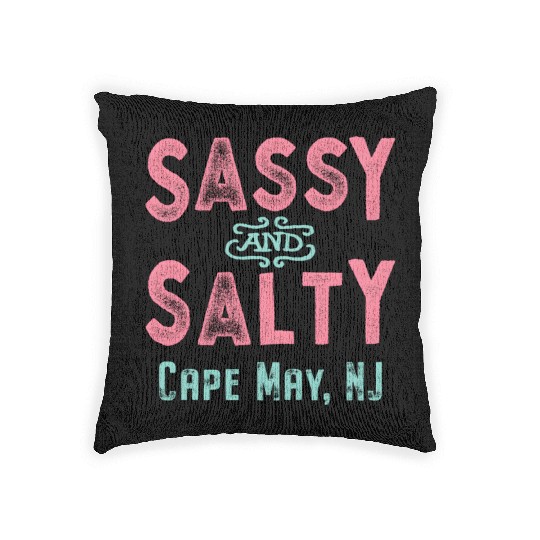 Cape May New Jersey Sassy And Salty Woven Pillows