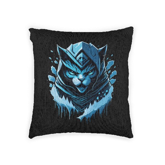 kawaii cat anime japanese retro men women kids Woven Pillows