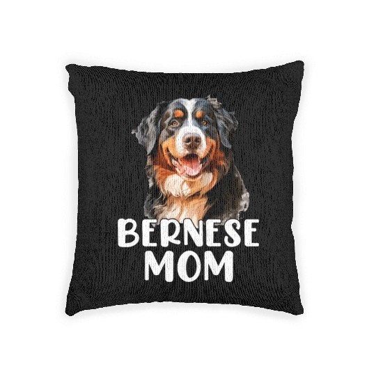 bernese mountain dog Woven Pillows