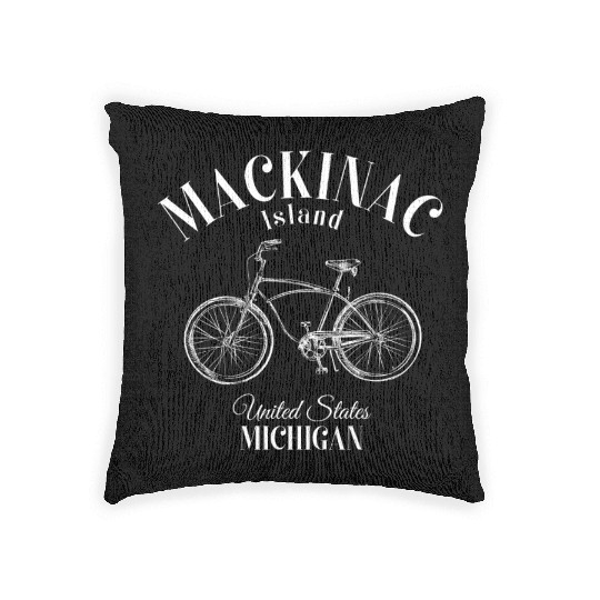 Mackinac Island Michigan Woven Pillows