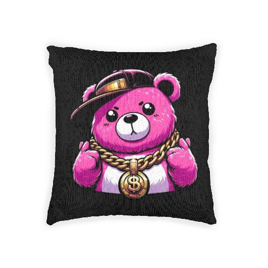 Hip-Hop Honeys: Bling Bear Edition Woven Pillows