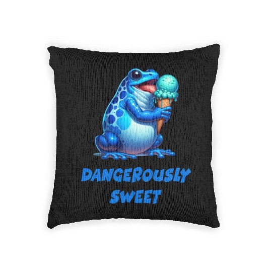 Poison dart frog Woven Pillows