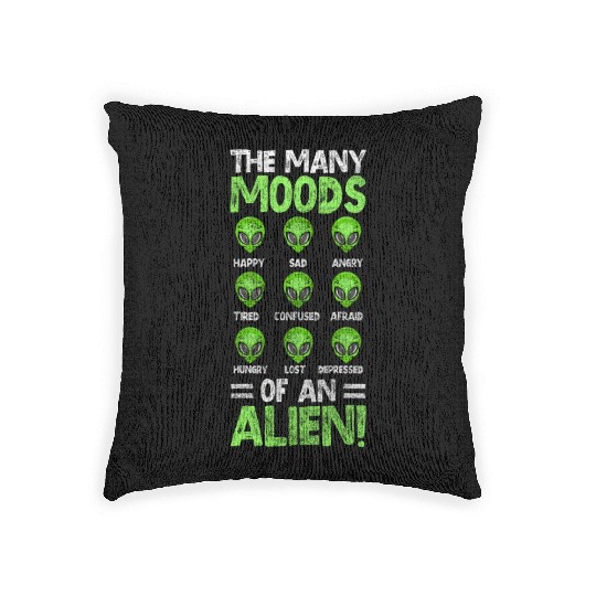 Alien Space Earthling Mars Woven Pillows