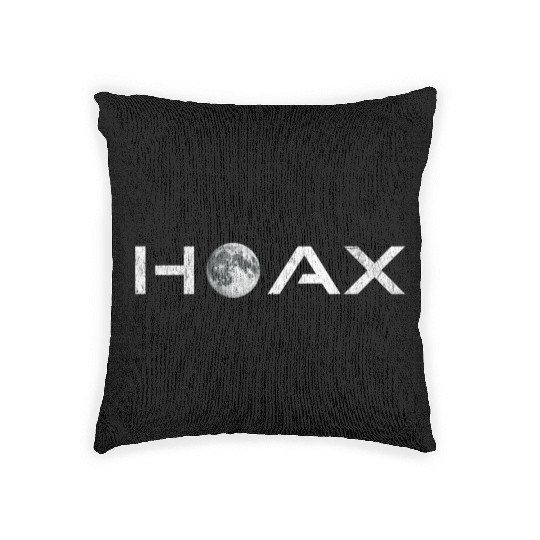 Moon Landing Hoax Conspiracy Woven Pillows