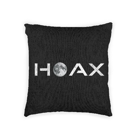 Moon Landing Hoax Conspiracy Woven Pillows