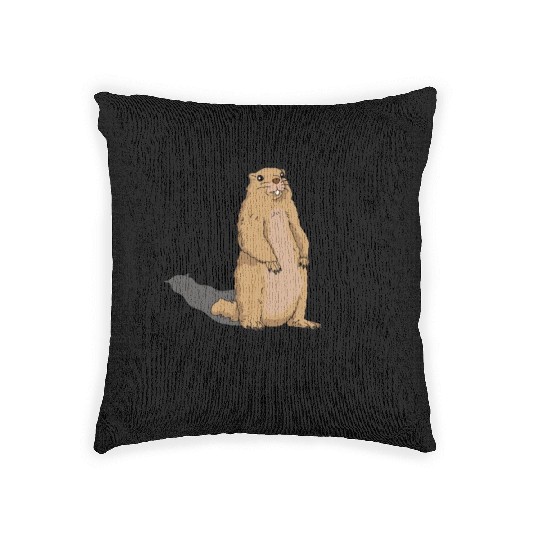 Respect The Shadow Rodent Happy Groundhog Day Woven Pillows