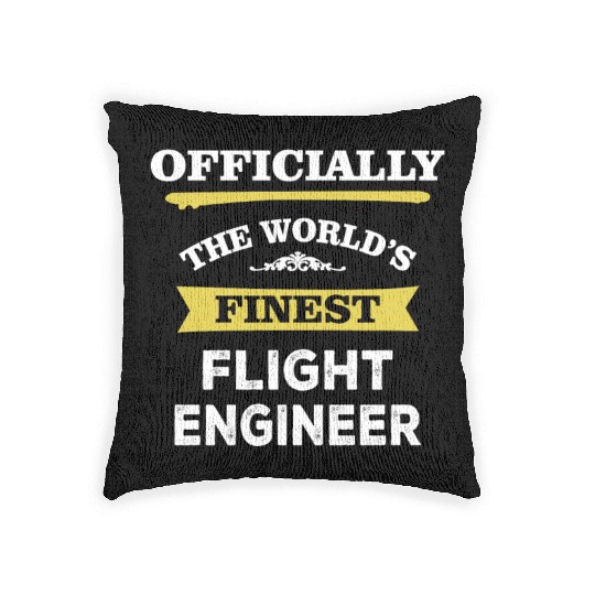 The World's Finest Flight Engineer Woven Pillows